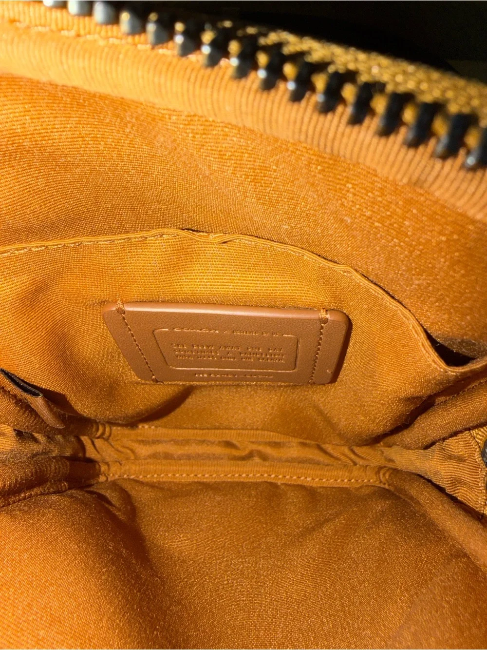 Coach Beige Pebbled Leather Crossbody with Colorful Mushroom Motif